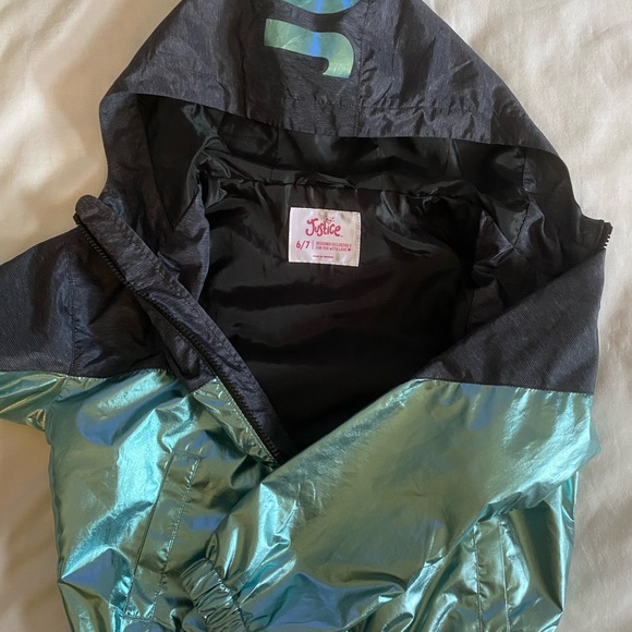 NWOT JUSTICE GIRL LIGHTWEIGHT JACKET COAT 6 7 - Picture 3 of 5